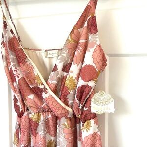 Altar'd State Pink and Gold Floral Dress